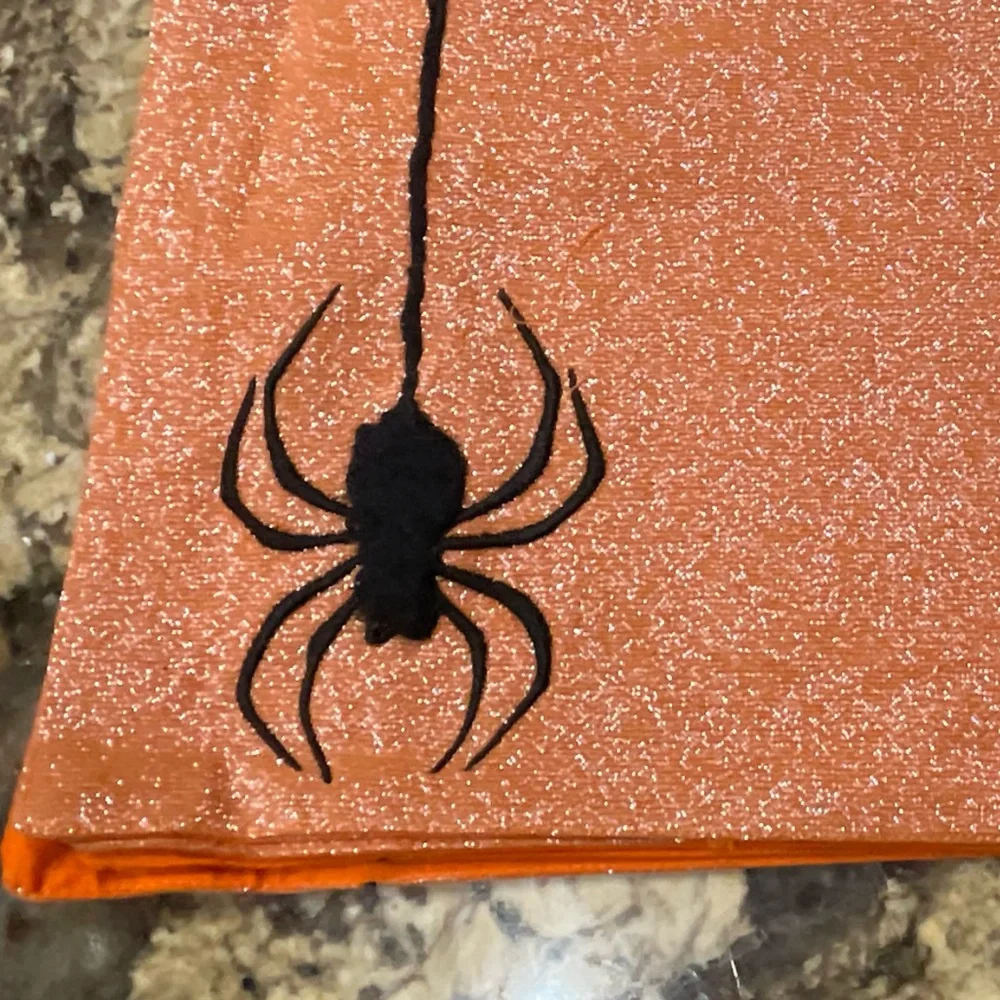Christian Lacroix luxury halloween Placemat set of 4 - Embroidered spider - NEW